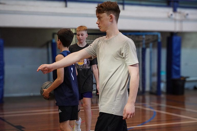 Harbour City basketball Training session with a boy